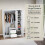 Vida Designs (White) Glinton 3 Door 2 Drawer Wardrobe Gloss Bedroom 3