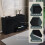 Vida Designs (Black) Glinton Modern 6 Drawer Chest Bedroom Home Storage 6