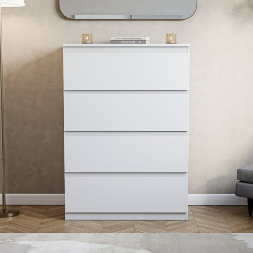 Vida Designs (White) Denver 4 Drawer Chest Bedroom Storage Unit 2