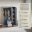 Vida Designs (Grey) Glinton 3 Door 2 Drawer Wardrobe Gloss Bedroom 3