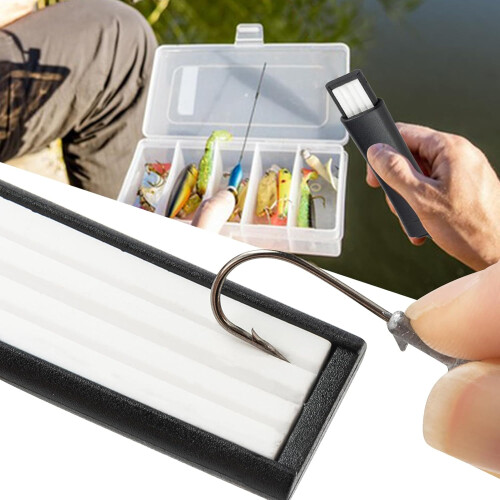 Hook Sharpener Retractable Fishing Hook Sharpener Ceramic Portable Sharpening Stone For Men And Women Crankbaits 1