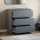 Vida Designs (Grey) Denver 3 Drawer Bedside Cabinet Storage Chest 6