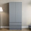 Vida Designs (Grey) Denver 2 Door 2 Drawer Wardrobe Bedroom Storage 2