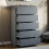 Vida Designs (Grey) Denver 5 Drawer Chest Garment Storage Bedroom Unit 5