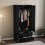 Vida Designs (Black) Glinton 2 Door 2 Drawer Wardrobe Bedroom Storage 4