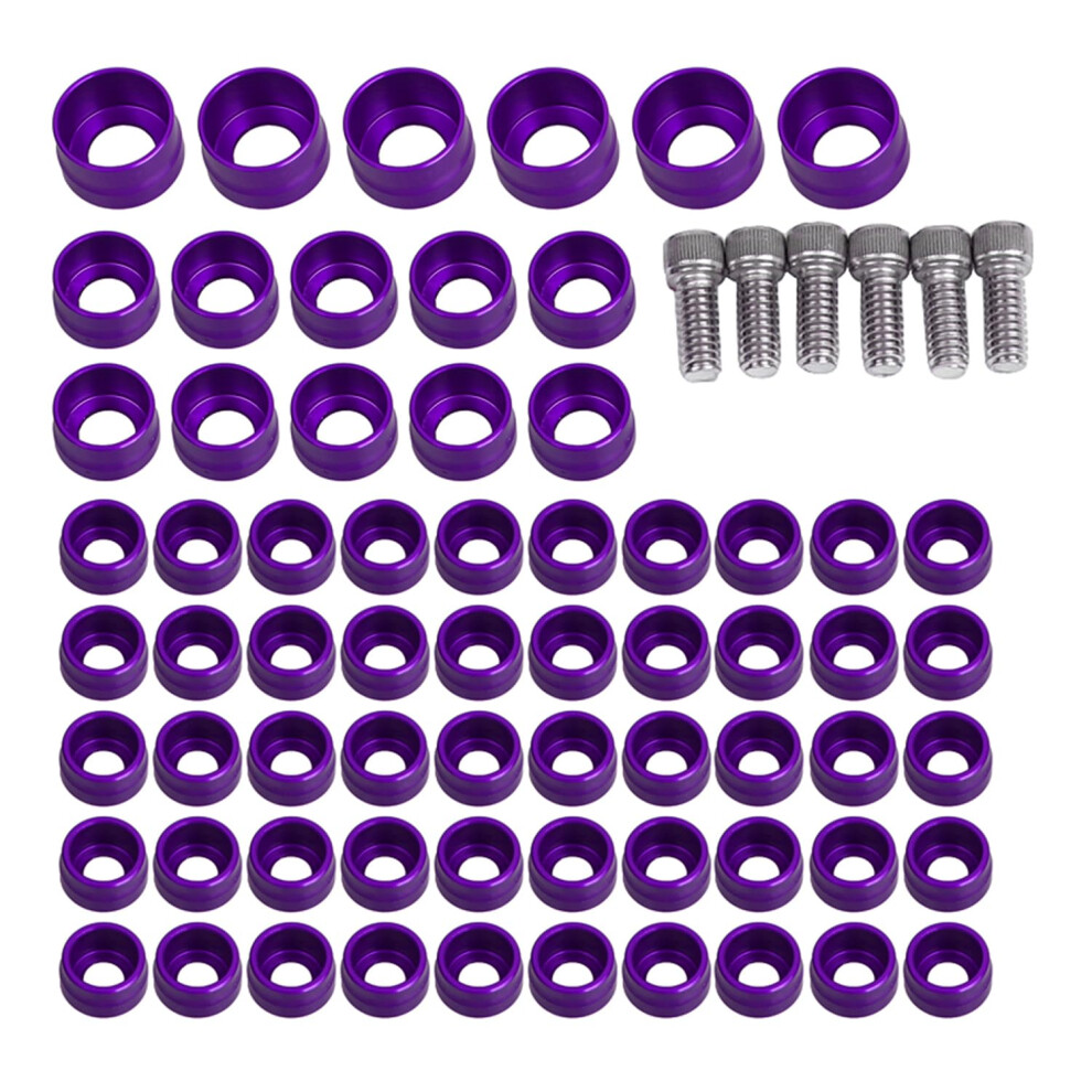 66Pcs Purple Bolt Covers Motorcycle Engine Caps For Harley Sportster Dyna Softail Touring 9199774510110