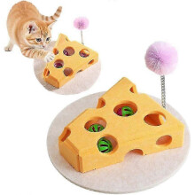 (Yellow) Cat Toys for Indoor Cat Interactive Cats Felt Maze Box Cat Toy for Bored Adults Cats Encourages Hunting Instincts
