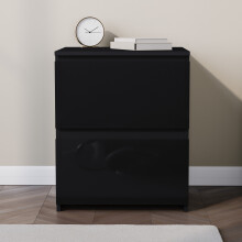 (Black) Vida Designs Glinton 2 Drawer Bedside Chest