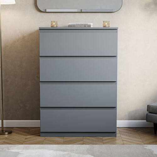 Vida Designs (Grey) Denver 4 Drawer Chest Bedroom Storage Unit 2