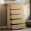 Vida Designs (Pine) Denver 5 Drawer Chest Garment Storage Bedroom Unit 6