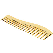 Travel-Friendly Golden Wide Tooth Comb for Men and Women No Handle