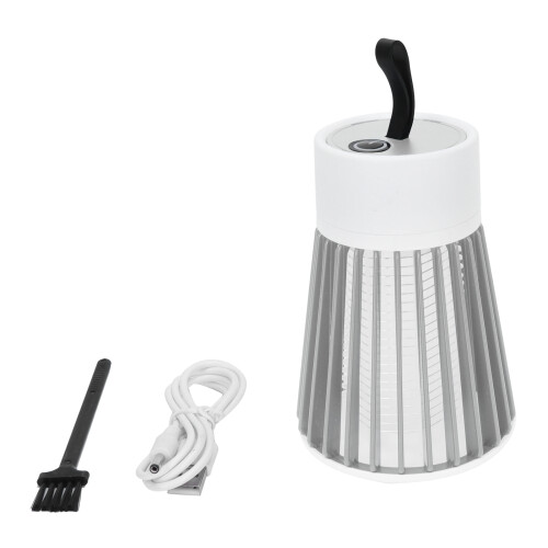 2000mAh Handheld Mosquito Zapper Light Gray White USB Charging Port 1
