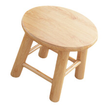 Solid Wood Shoe Changing Stool For Boys And Girls, Small Wood Stool With Stepping Function, Bathroom And Entryway Use