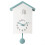 Modern Cuckoo Clock White and Grey Minimalist Design Battery Powered with Adjustable Volume Chime 1