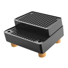 Two Layer Intelligent Puss Wastebasket Step for Reducing-Black