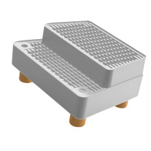 Easy Neat Puss Wastebasket Footrest Highlighting-Light Grey