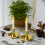 Stable Metal Taper Candle Holders with LED-Warm white copper 6