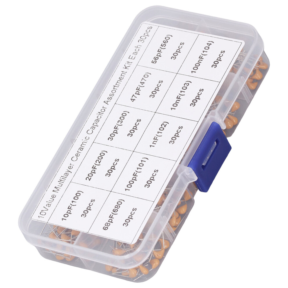 Ceramic Chip Capacitor 300Pcs Monolithic Assortment 10Pf-100Nf For Projects 4201375046471