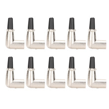 Solução rápida para áudio profissional: Conector XLR macho ajustável em ângulo reto para cabo de microfone DIY, sinal estável para soldagem,