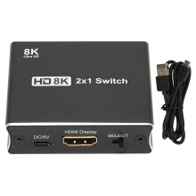 Switch HDMI com resolução Ultra HD, transmissão rápida e estável, plug and play para consoles de jogos, TVs e tablets. Compatível com 2
