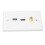 Πλάκα τοίχου Keystone με Cat6Ethernet, εύκολη εγκατάσταση με κούμπωμα για αξιόπιστες 5