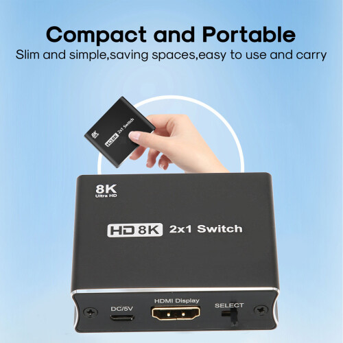 Διακόπτης HDMI Ultra HD με γρήγορη και σταθερή ανάλυση, plug and play για κονσόλες 2