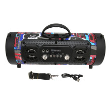 Trådløs Bluetooth-højttaler med FM-radio, RGB-lysshow og stereolyd, justerbar spændingsbue-kompatibelt lydsystem til alsidig brug