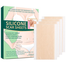 Silicone Scar Treatment, Advanced Scar Reduction for Old & New Scars, Gentle on Sensitive Skin, Flexible Sheets for Convenient Application,