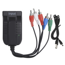 Component to HDMI Converter, Advanced Signal Processing Mini AV Adapter for Analog RCA Composite, Wide Compatibility Ensuring Hassle-free Connection f