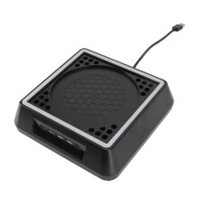 RGB LED-køleblæserstativ til Xbox Series X, 3-hastigheds justerbar varmeafledningsdock med USB-porte Kompakt letvægtsdesign Vertikal stativ til