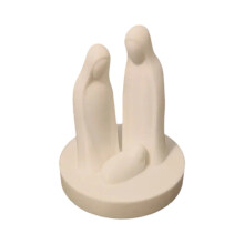 Figurine de scène de la nativité imprimée en 3D, ornement-Blanc