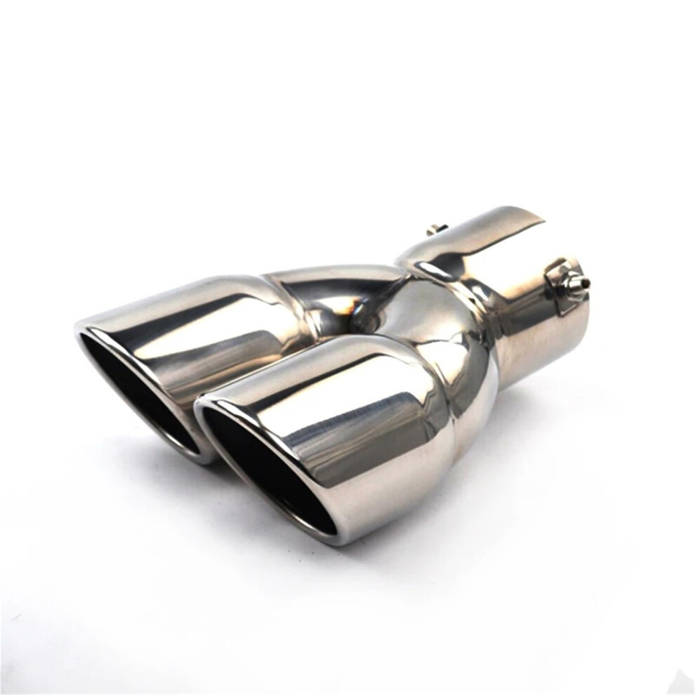 76Mm Stainless Steel Dual Outlet Car Exhaust Tip, Universal Muffler Tail Pipe Replacement 9199774961011