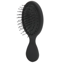 Portable Air Cushion Paddle Hairbrush for Styling and Detangling Black
