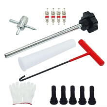 Heavy Duty Tire Valve Tool Kit 13Piece Set for Quick Valve Replacements Compatible with Cars, Trucks, and SUVs