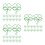 60Stk Metall Papierclips Shamrock Grün Büro Organizer Accessoire 10