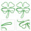 60Stk Metall Papierclips Shamrock Grün Büro Organizer Accessoire 11