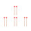 4Paren Paar Drum Mallets Voor Xylofoon Marimba Percussie 9