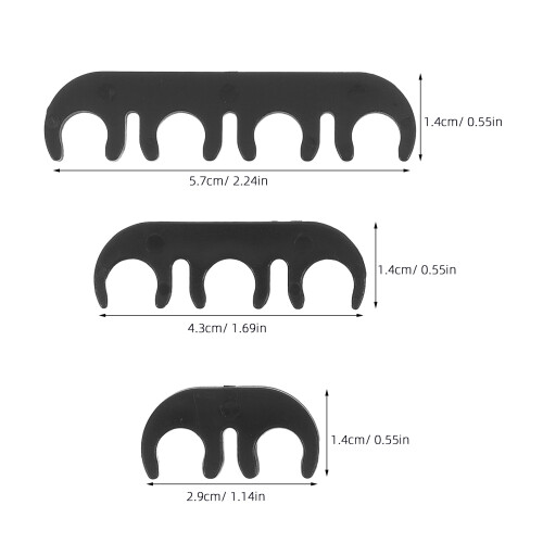 6Pcs Car Engine Wire Separator Clips Black Plastic Spark Plug Holders 1