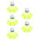 5Pcs Windproof Orange Badminton Shuttlecocks Durable Sport Equipment 10