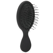 Portable Air Cushion Paddle Hairbrush Detangler, Black, 6x14cm