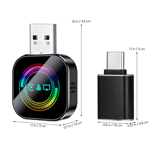 Multi Metal Glass Car Wireless Adapter Kit for Phone Connection 1