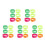 30Pcs Multicolor Three Legged Race Ties Elastic Rope Straps for Kids 4