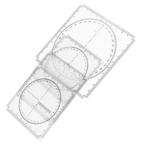 2Sets Clear PVC Drawing Rulers for Students and Professional Use 2