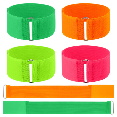 30Pcs Multicolor Three Legged Race Ties Elastic Rope Straps for Kids 2
