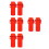 8Pcs Red Plastic Lighter Holders Portable Travel Protective Sleeve 6