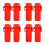 8Pcs Red Plastic Lighter Holders Portable Travel Protective Sleeve 7