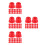100Pcs Red Plastic Screw Cap Nuts Playground Safety Protective Covers 7