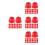 100Pcs Red Plastic Screw Cap Nuts Playground Safety Protective Covers 10