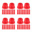100Pcs Red Plastic Screw Cap Nuts Playground Safety Protective Covers 8
