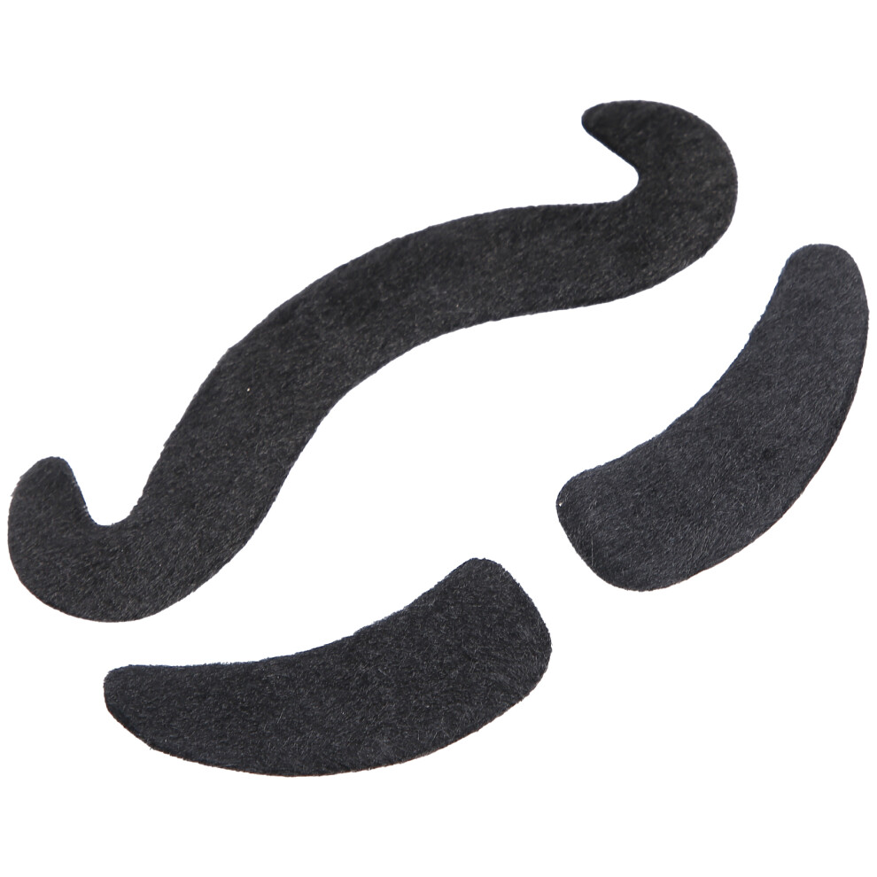 Black Fake Mustaches Self Adhesive Eyebrow Cosplay Party Decoration